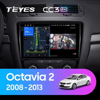Штатная магнитола Teyes CC3 2K 360 6/128 Skoda Octavia 2 A5 (2008-2013)